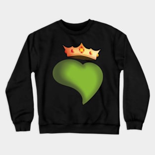 Green Heart King Crewneck Sweatshirt